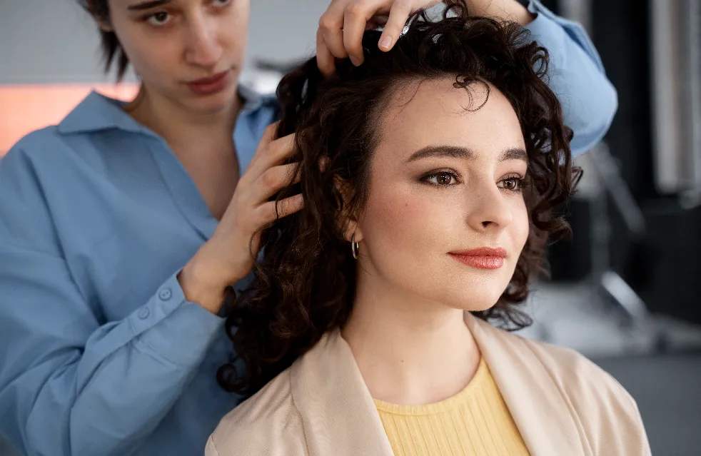 Best hair stylist in Kochi consulting client for face shape haircut